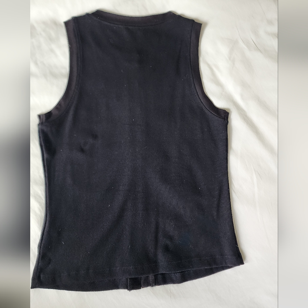 Dynamite Black Button-Front Tank Top - Picture 4 of 4